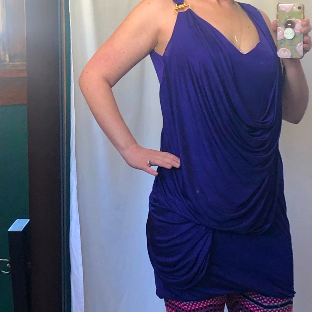 BCBG Maxazria M purple V neck mini dress - Picture 1 of 6